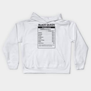 Black Queen Nutrition Facts Kids Hoodie